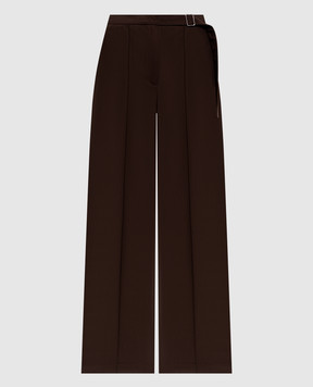Loulou de Saison Brown PRATT flared trousers with wool PRATT