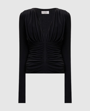 Max Mara Sportmax Black top with drape SPXBEATO