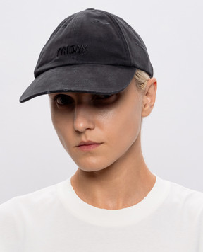 Vetements Black cap with vintage effect UE76CA326B