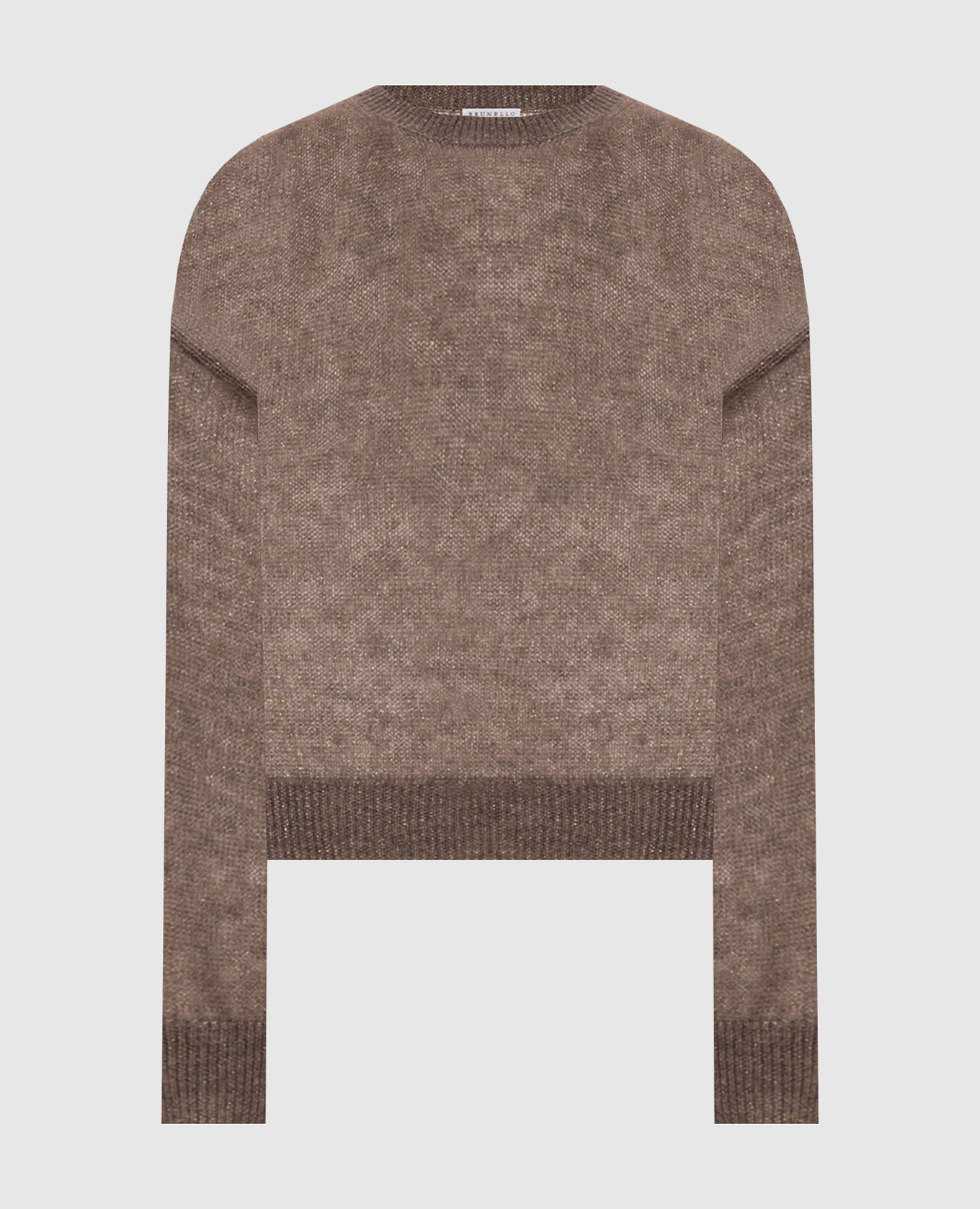 Brown mohair sweater with lurex