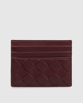 Bottega Veneta Burgundy Intrecciato leather cardholder 796324VCPP3