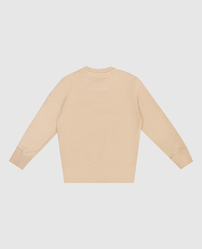 C.P. Company Children's beige sweatshirt with logo patch CNF00XLCA691014