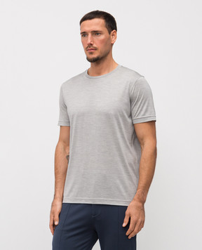 Stefan Brandt ENNO grey melange silk t-shirt ENNOSE