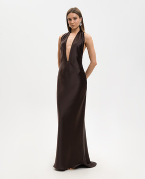16Arlington Maren brown maxi dress with open back G120SS2602