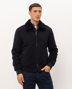 Cashmere&Whiskey Blue wool jacket U636I26