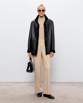 Babe Pay Pls Brown double-sided sheepskin coat 2323PRADO