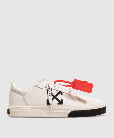 White leather Vulcanized sneakers