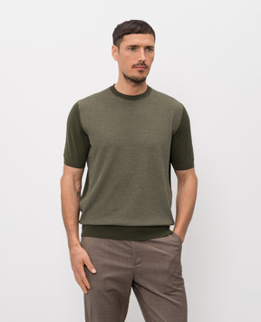 Stefano Ricci Green silk t-shirt K616436G10F26106