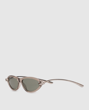 Bottega Veneta Grey Cat Eye Sunglasses 821447VBL80