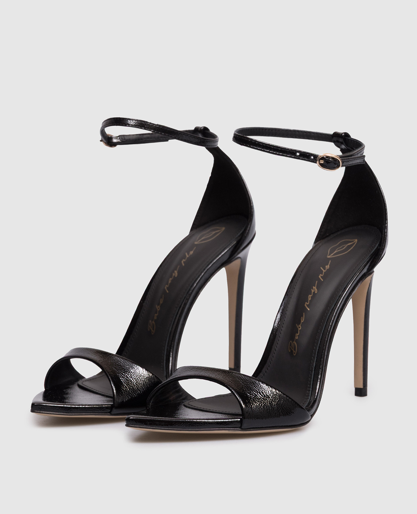 Black patent leather sandals Babe Pay Pls 2