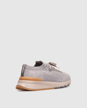 Brunello Cucinelli Gray wool sneakers MZUWLBO253
