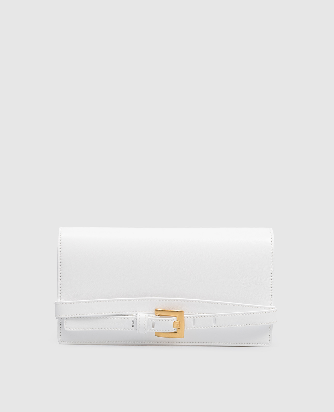 

White leather Shuffle clutch Balmain