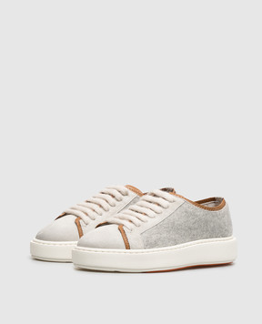 Santoni Gray combination sneakers WBCD61535BARTEOA