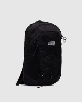Maison Margiela MM6 Black backpack with logo print SB5WA0013P5782