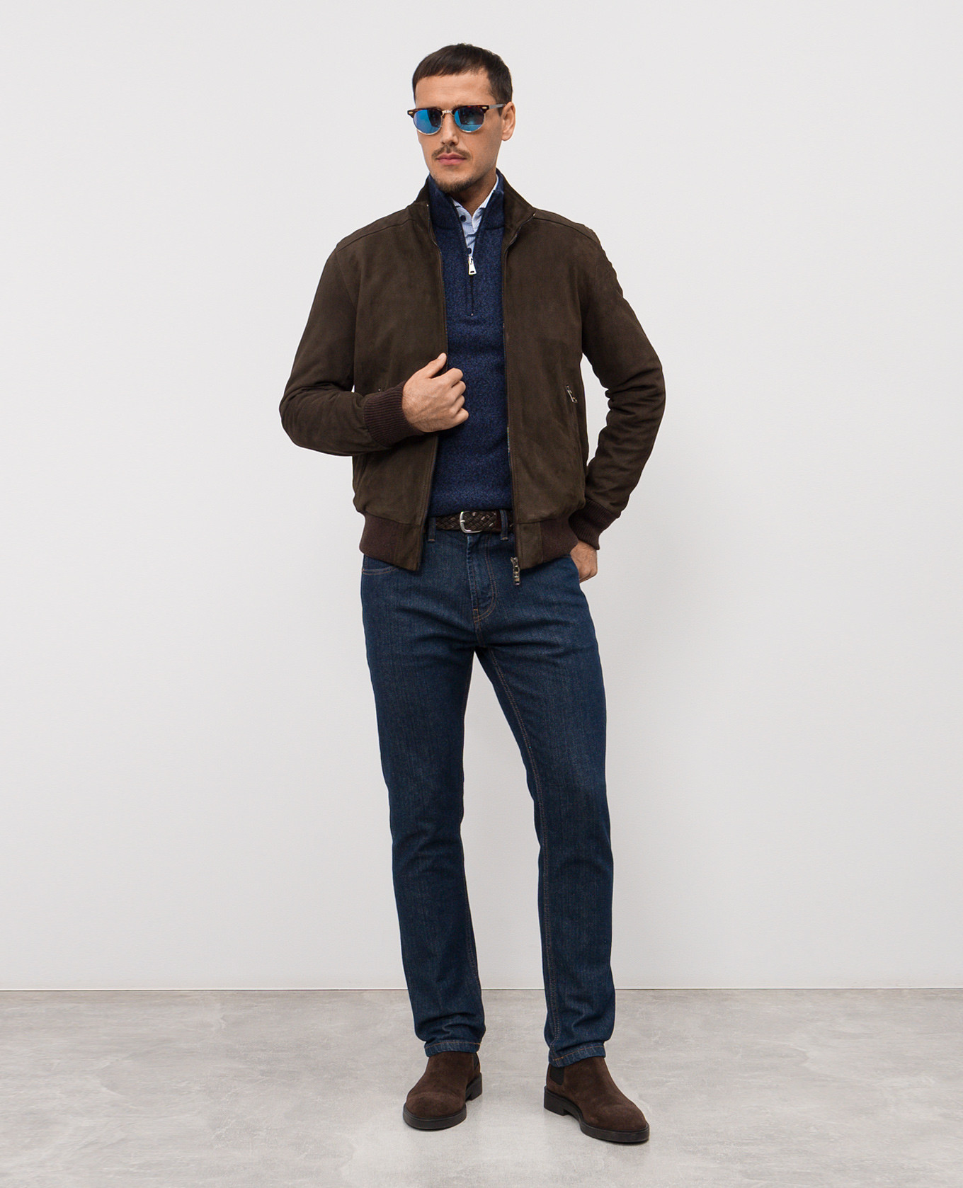 

Blue merino wool sweater Cashmere&Whiskey