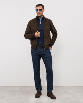 Cashmere&Whiskey Blue merino wool sweater 50707