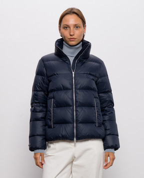 Peserico Blue down jacket with monil chain A2412702200