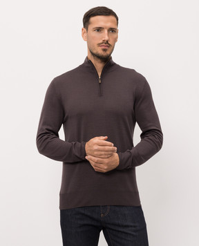 Canali Gray wool jumper MK01149C0015