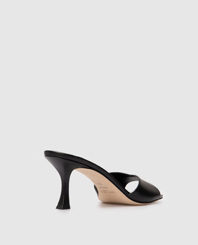 Jimmy Choo Black Skye leather mules SKYE70CLF