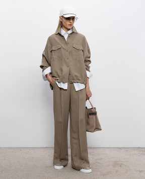 Brunello Cucinelli Beige linen pants MH126P8884