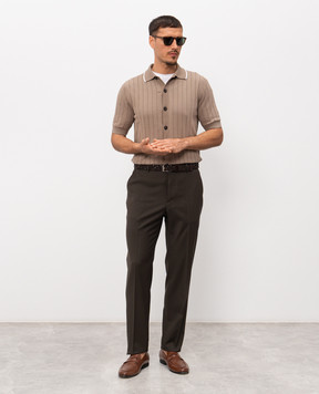 Peserico Brown wool pants R5422502584