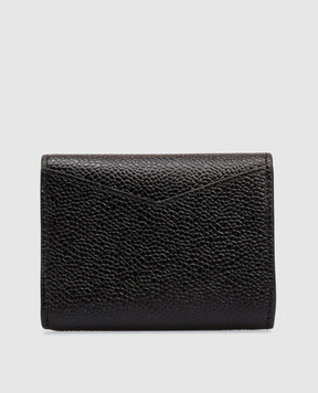 Thom Browne Black leather business card holder with logo FAW063A00198