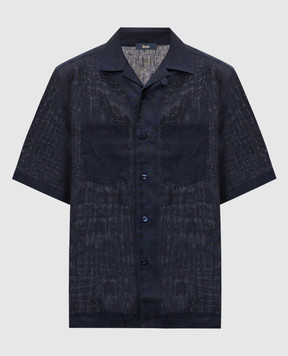 Herno Blue linen shirt CM000031U17158
