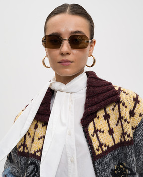 Off-White Independance gold sunglasses OERI151F25MET001
