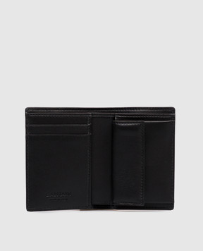 Balmain Black leather wallet with logo HM1MM097LNSA