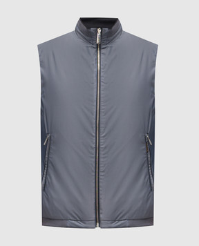 MooRER FIORESI blue reversible vest FIORESIWK