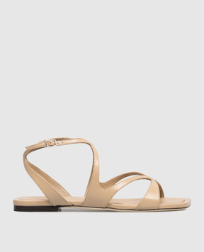 Jimmy Choo Beige leather sandals Ayla AYLAFLATNAP
