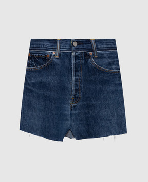 Vetements Blue denim mini skirt WE76DK347N3