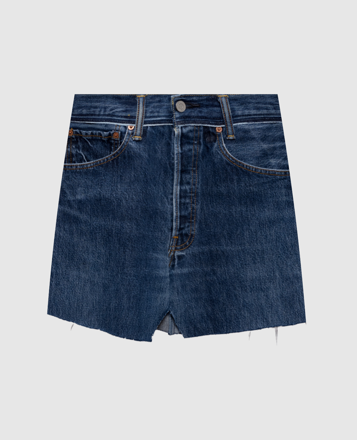 Blue denim mini skirt Vetements