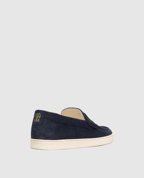 Brunello Cucinelli Blue suede loafers MZUSOLP312