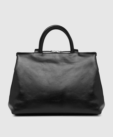Borsa in pelle nera 4 Dritta