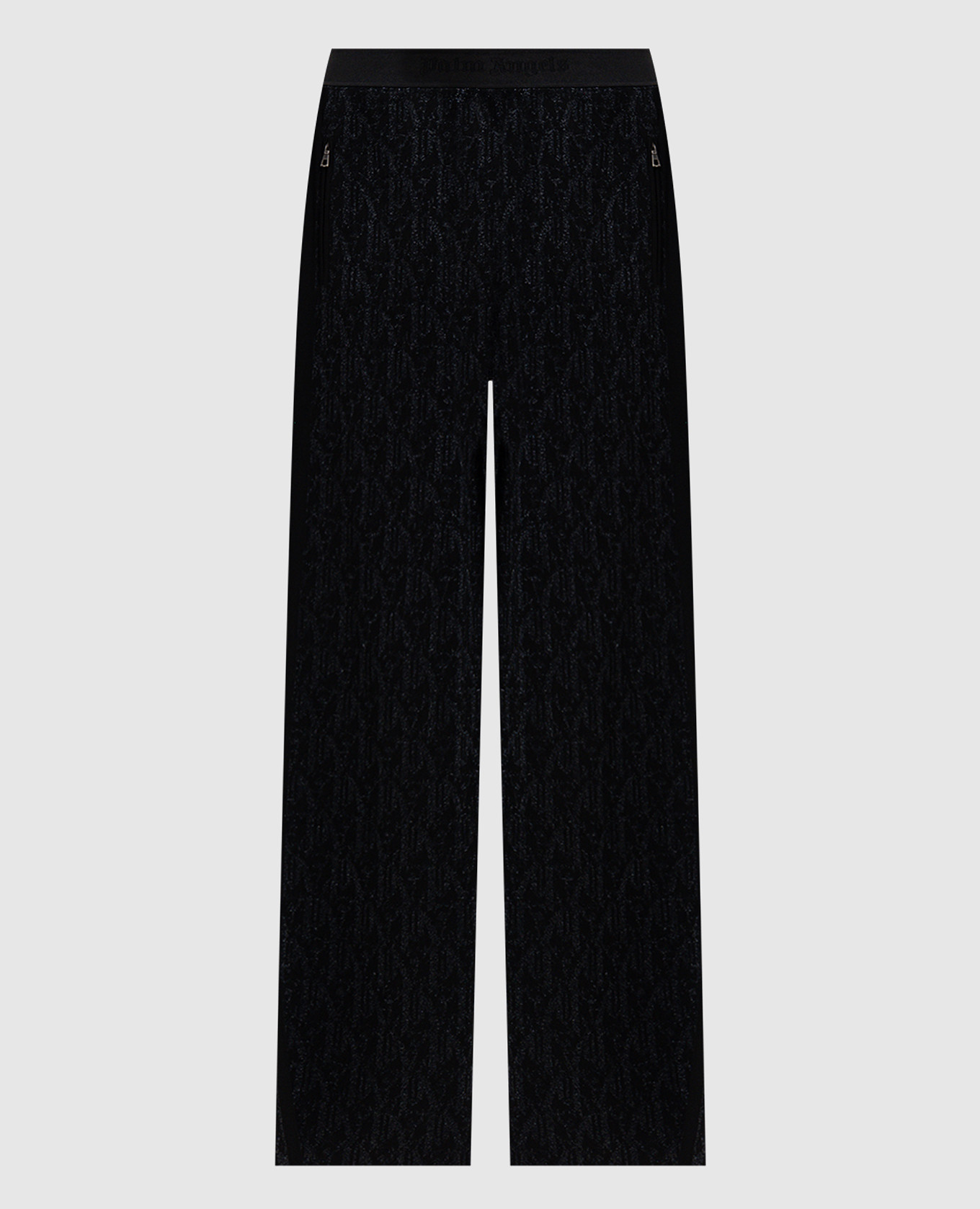 

Black pants with monogram pattern Palm Angels