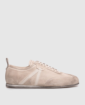 Ann Demeulemeester Siru beige suede sneakers with vintage effect B0012585LT147