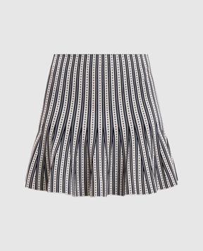 Alexander McQueen Ivory striped mini skirt 876674Q1BH0