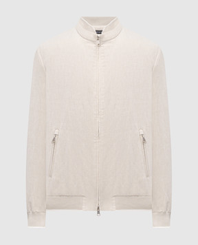 Pini Parma Gray jacket with linen BOMBCOLISA