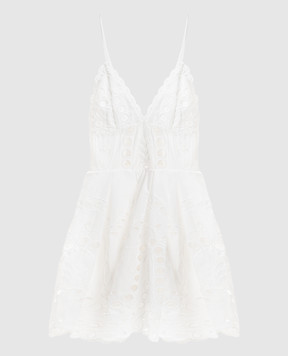 Charo Ruiz Nix white mini dress with embroidery 263602