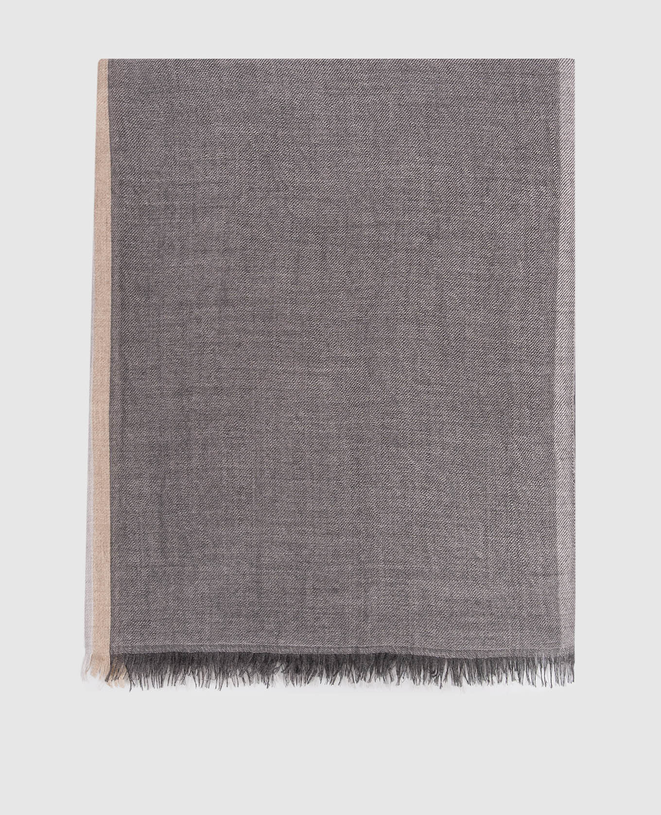 Gray cashmere and silk scarf