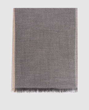 Brunello Cucinelli Gray cashmere and silk scarf MSC606AV