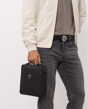 Stefano Ricci Black leather bag with emblem ND218GTUVD