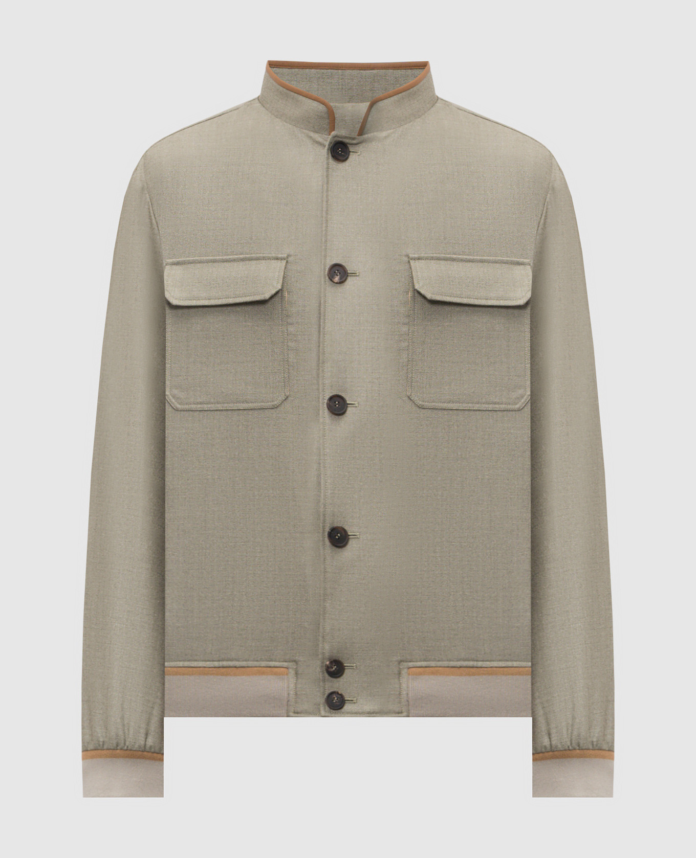 

Khaki silk and wool jacket Stefano Ricci