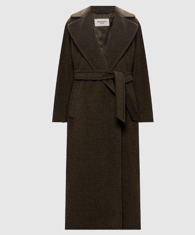 TEMPERA khaki alpaca wool coat