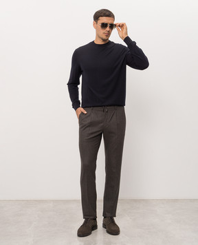 Cashmere&Whiskey Blue wool jumper MU8121318541R