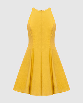 Brunello Cucinelli Yellow mini dress with a harvester effect MPF79A5501