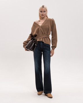 Dondup Brown wool cardigan DT455M00988D002