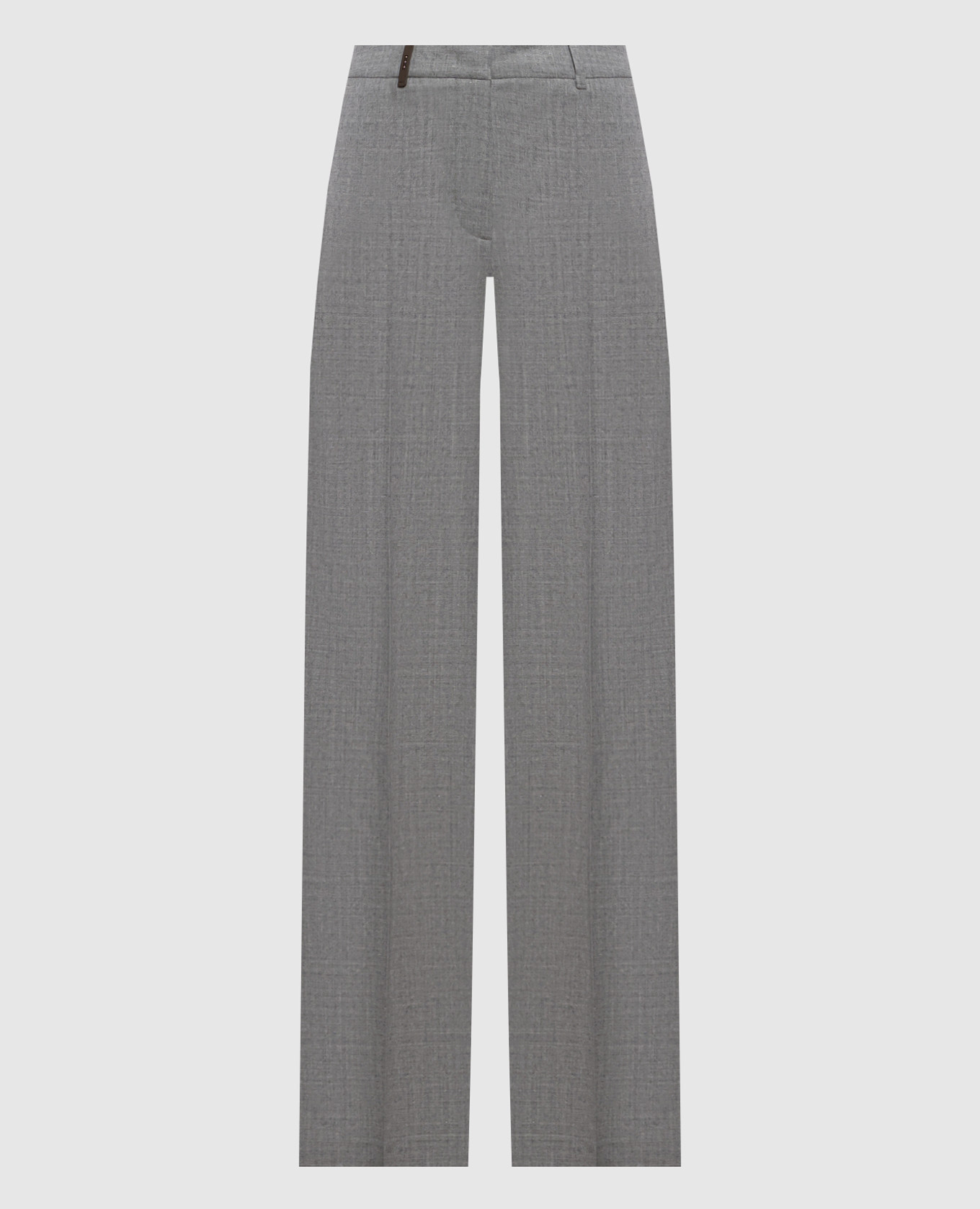 Gray wool pants with lurex