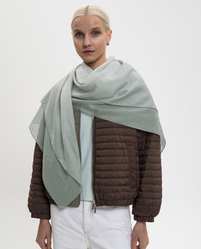 MooRER Green scarf MURRAY with silk MURRAYFCS